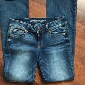 American Eagle, kick boot super stretch flare jean